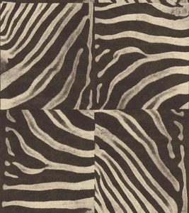 Rasch Non-Woven Wallpaper with Zebra Pattern in Brown Animal Print - Picture 1 of 6