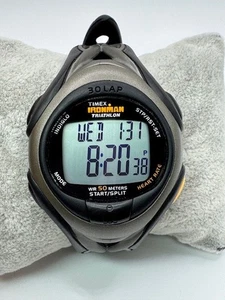 Men's Timex Ironman Triathlon 30 Lap Indiglo WR 50M Digital Watch New Battery - Picture 1 of 14