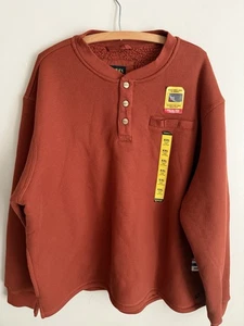 Neu Stanley Waffel-Strick Fleece Henley Pullover gefüttert schwer Herren 2XL $ 65 - Bild 1 von 6