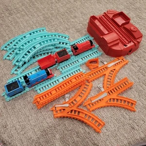 Thomas And Friends Trackmaster Motorized Gordon And James Trains With Track Set - Picture 1 of 8