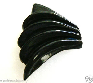 HEBILLA DE CINTURÓN DE BAQUELITA NEGRA DE COLECCIÓN - Imagen 1 de 3