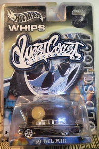2004 Hot Wheels Whips West Coast Customs '59 Old School Black Impala Error Card! - Picture 1 of 2