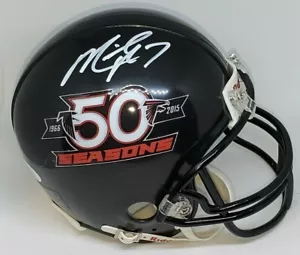 MICHAEL VICK SIGNED ATLANTA FALCONS 50 SEASONS COMMEMORATIVE MINIHELMET JSA Cert - Picture 1 of 4