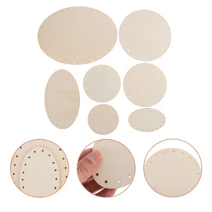 7 Pcs Leere Holz Scheiben Leere Holz Stück Häkeln Korb Basis Kreis - Bild 1 von 12