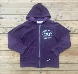 Von Dutch Hoodie Size 160 Kid Womens Purple Zip Sweatshirt - Picture 1 of 8