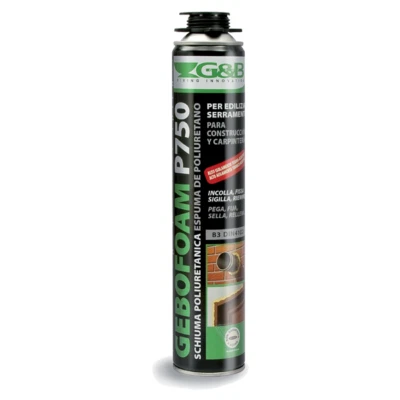 GEB Schiuma poliuretanica ESPANSA rapida uso CON PISTOLA 750ml=40LT G&B P750 1pz