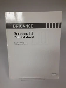 Brigance Screens III Technical Manual Brian French Washington State University - Imagen 1 de 3