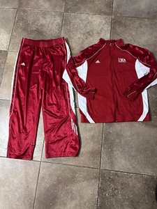 Adidas Team Issue Track Suit Size 2XL Red Y2k Hip Hop West Alabama College - Picture 1 of 7