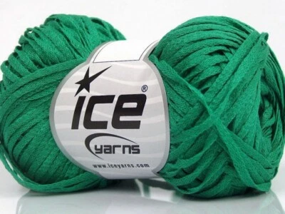 Emerald Green Violino 55725 Ice Yarns Skinny Net Ribbon Yarn 50gr 109yd - Image 1 of 4