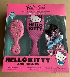 WET BRUSH & GOODY HELLO KITTY & FRIENDS HAIR BRUSH SET Limited Edition - Picture 1 of 5