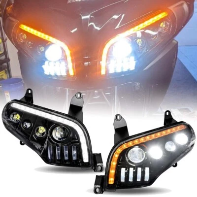 Kit de actualización de conjunto de faros delanteros LED para Honda Goldwing GL1800 2001-2018 Foto 1 de 4