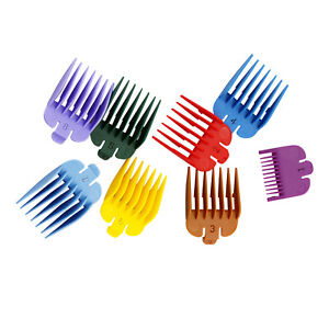 8PCS Plastic Limit Comb Guide Cutting Guard Attachment Kit For WAHL Hair Clipper