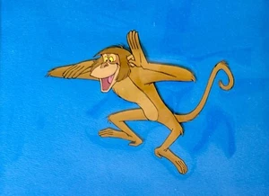 original 1967 JUNGLE BOOK walt disney production MONKEY CEL - Picture 1 of 3