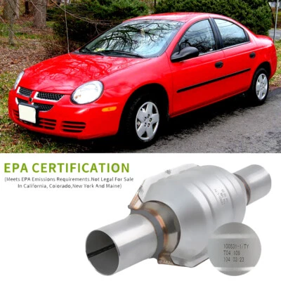Convertidor catalítico ID/OD de 2" para Dodge Neon 2003-2005 con protector térmico soldado EPA Foto 1 de 4