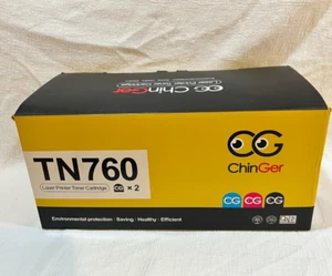 Cartucho de tóner de alto rendimiento TN760 para tóner Brother MFC-L2710DW HL-L2395DW paquete de 2 - Imagen 1 de 7