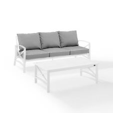 Kaplan 2Pc Outdoor Sofa Set - Gray