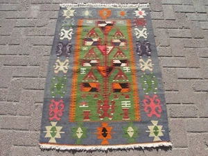 aztec kilim rug runner, rug for living room, bohemian rug - Picture 1 of 10