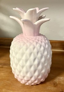 Pink and White Ceramic Pineapple - Picture 1 of 4
