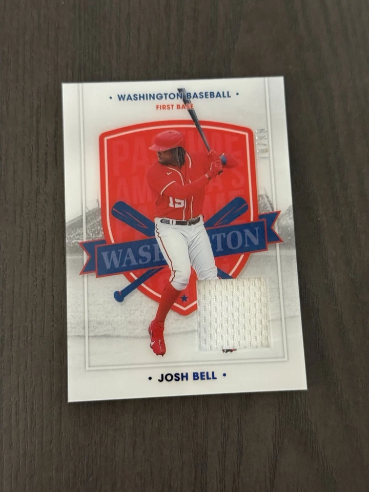 2021 Panini Chronicles America's Pastime Swatches Blue SP /99 #75 JOSH BELL Card - Image 1 of 3