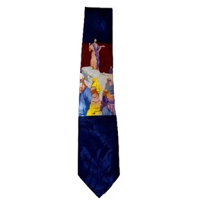 Corbata religiosa cristiana Steven Harris Sermón de la Montaña azul - Imagen 1 de 6
