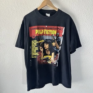 Vintage 1994 Pulp Fiction Uma Thurman Winterland XL T-Shirt Black USA - Picture 1 of 10