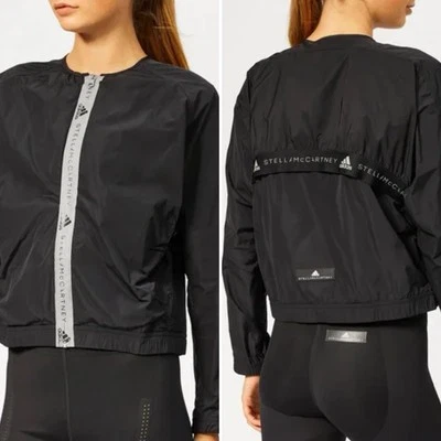 Chaqueta de bombardero tejida Adidas Stella McCartney negra para mujer talla grande” Foto 1 de 4