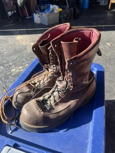 Hoffman Boots Mens Power line CT 10” Lineman Size 12 D Brown Leather Cordura Up - Picture 1 of 6