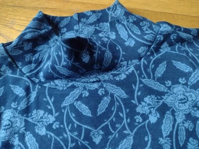 Camisa para mujer Croft & Barrow 100 % algodón manga larga cuello falso cuello alto Foto 1 de 4