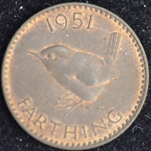 Großbritannien Farthing 1951, hochwertig - Glanz! - Bild 1 von 2