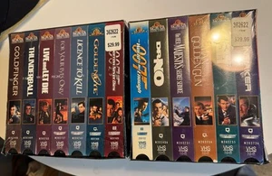 Vintage Factory Sealed VHS James Bond Collection 13 New Movies Minty - Picture 1 of 10