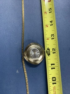 Monet Gold Tone 24” Necklace Watch - Picture 1 of 10