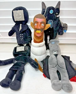 5PC SKIBIDI TOILET 10" PLUSH FIGURES LOT CAMERAMAN (D1) - Picture 1 of 7