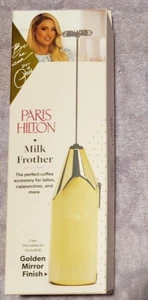 Paris Hilton Elektrischer Milchaufschäumer Gold Kaffee Mixer Latte Maschine NEU - Bild 1 von 4