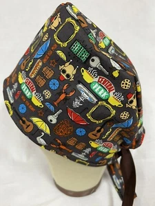 Men/Women Surgical Scrub Cap Lined Friends Very Cool 100% Cotton - Picture 1 of 3
