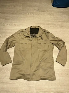 Peter Werth Designer Beige Utility Jacket Size 5 46 Inch Chest - Imagen 1 de 12