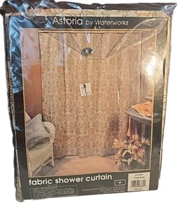 Astoria By Waterworks Fabric Shower Curtain Vintage New In Pack. 70" X 72" - Picture 1 of 3