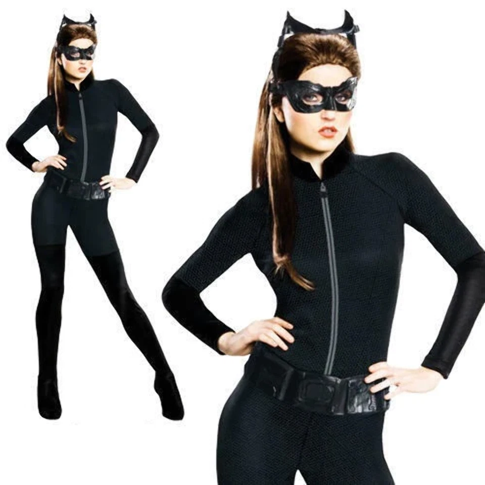 Classic Cat Woman Ladies Costume Batman Superhero Fancy Dress Adults - Image 1 of 1