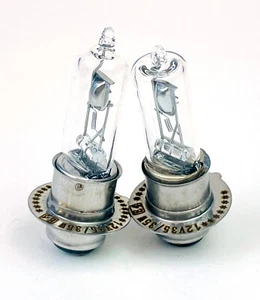 2x P15D-1 Clear 12V 35/35W Halogen Scheinwerfer Birne Auto Motorrad Roller - Picture 1 of 13