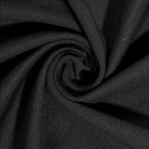 Black Ponte De Roma Stretch Knit Fabric 60" Rayon Nylon Spandex Super Soft BTY