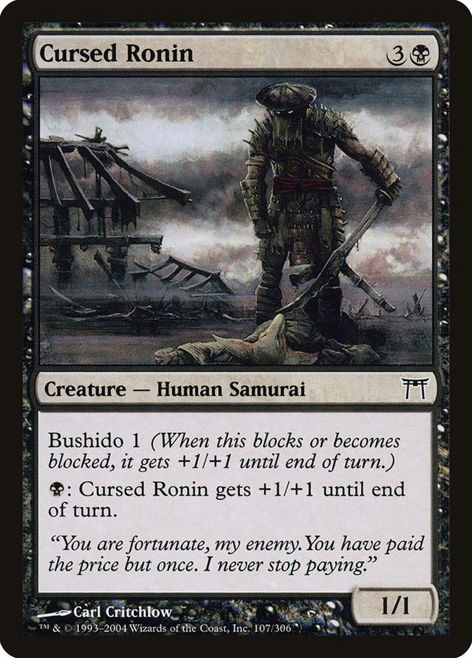 MTG Magic the Gathering Cursed Ronin (107/317) Champions of Kamigawa LP - Image 1 of 1