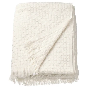 IKEA Hornmal Manta Suave Blanco Cálido Lanzamiento Portero Sofá Cama Viaje 130x170cm - Imagen 1 de 4