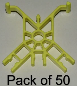 (50) Connettore binario sottobicchiere giallo neon K'nex KNEX Cross Tie Rippin parte razzo - Foto 1 di 2