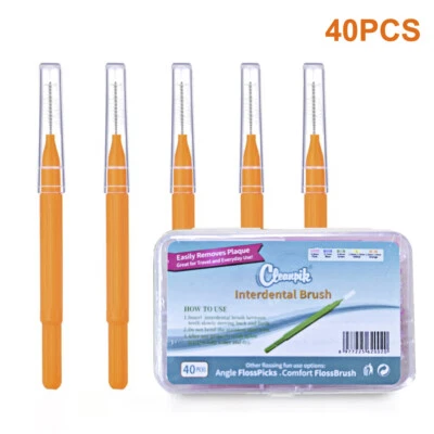 40 x Interdental Brushes Health Care Tooth Oral Care Cleaning Tools For Travel - Image 1 of 4