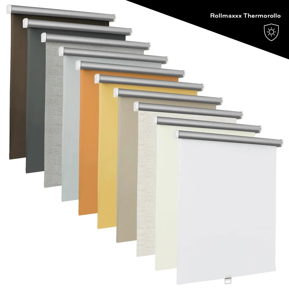 Springrollo Standard-Rollo Thermo Verdunkelungsrollo Mittelzugrollo Zugrollo - Bild 1 von 4