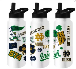 New NCAA Notre Dame Fighting Irish 34oz Native Quencher Bottle Logobrands - Picture 1 of 1
