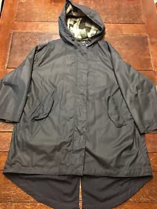 Barbour Rain Parka Black Wax Coat Jacket Size 14 Brand New with Tags Alexa Chung - Picture 1 of 10