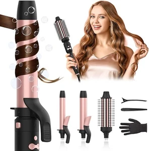 Automatic Rotating Curling Iron, 3 in 1 Thermal Brush Set 1-1 1/2 Inch, Auto... - Picture 1 of 7