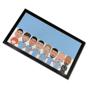 City 2024-25 Vector Heroes Bar Runner Mat Manchester Pep Haaland Etc Man Cave - Picture 1 of 4