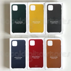 CUSTODIA ORIGINALE APPLE IN PELLE PER IPHONE 11 PRO MAX - 5 COLORI - NUOVISSIMA AL DETTAGLIO - Foto 1 di 11