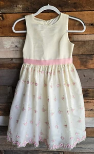 American Princess Girls Size 10 Pink Floral Embroidered Lace Dress w/Ribbon Belt - Picture 1 of 6